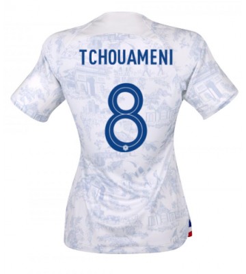 Maillot de foot France Aurelien Tchouameni #8 Extérieur Femmes Monde 2022 Manches Courte